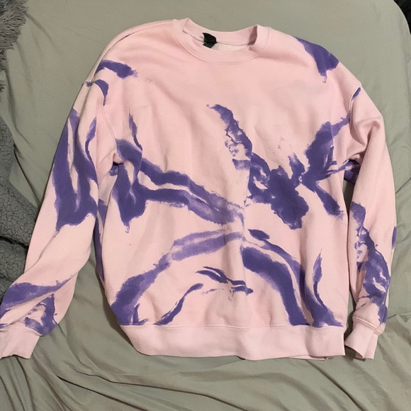 purple tie dye crew neck main image 0